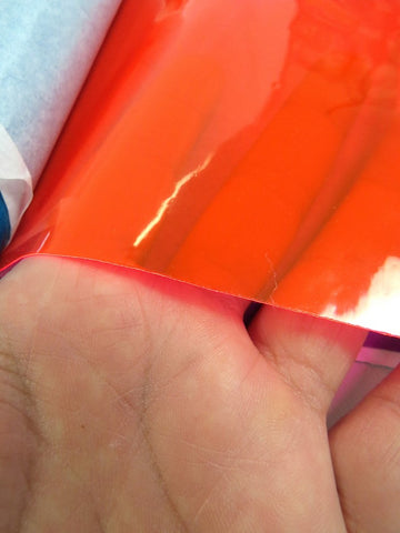 Red (12 Gauge) Tinted Plastic Vinyl Fabric / Sold By The Yard - 0