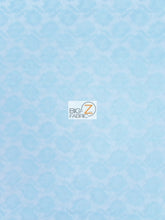 Rose/Flower Lace Fabric / Light Blue / Sold By The Yard