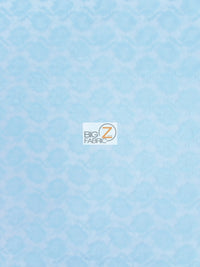 Rose/Flower Lace Fabric / Light Blue / Sold By The Yard