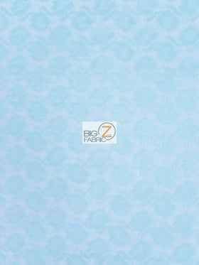 Rose/Flower Lace Fabric / Light Blue / Sold By The Yard