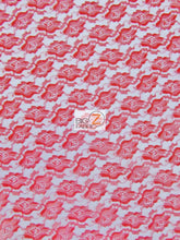 Rose/Flower Lace Fabric / Red / Sold By The Yard