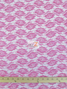 Rose/Flower Lace Fabric / Red / Sold By The Yard - 0