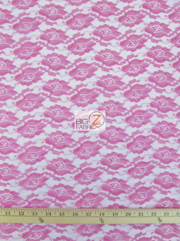 Rose/Flower Lace Fabric / Red / Sold By The Yard - 0