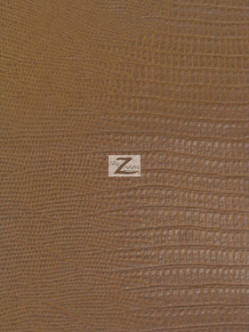 Buckskin Vinyl Reptile Flocked PVC Fabric / Sold By The Yard