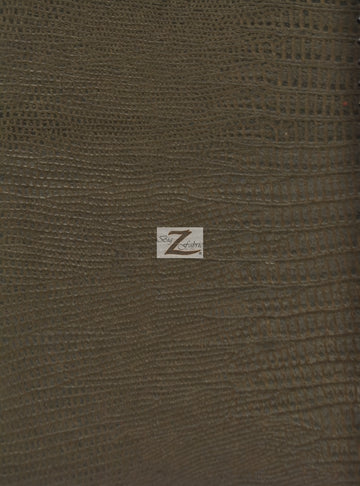 Charbrown Vinyl Reptile Flocked PVC Fabric / Sold By The Yard