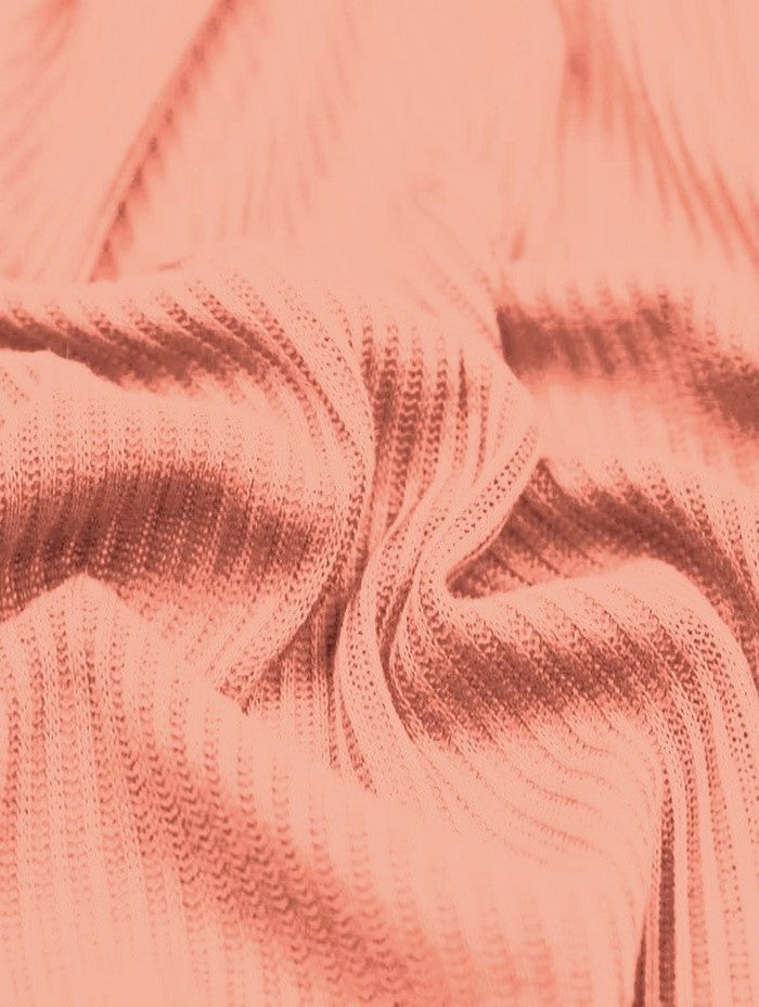 Rib Knit Apparel Sweater Spandex Fabric (4X2) / Blush / Sold By The Yard