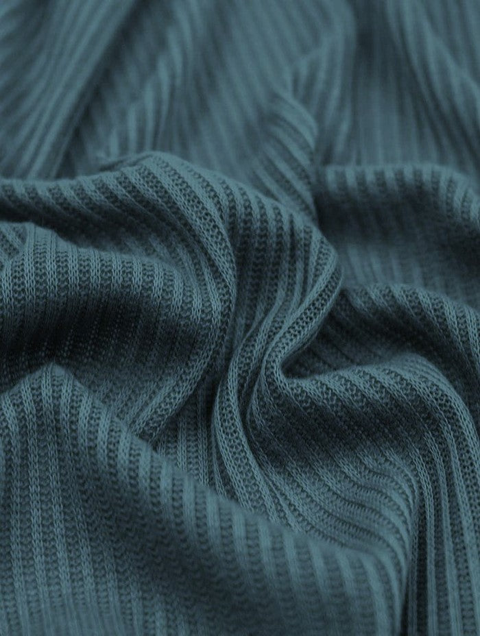 Rib Knit Apparel Sweater Spandex Fabric (4X2) / Slate / Sold By The Yard