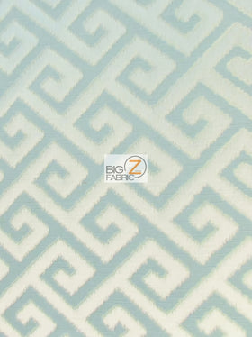 Royal Labyrinth Geometric Upholstery Fabric / Artic / Sold By The Yard