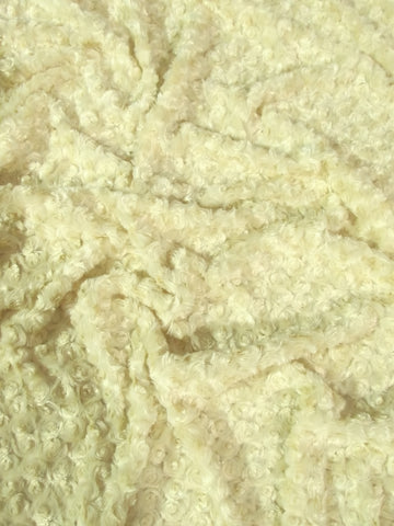 Banana Minky Rose/Rosette Floral Baby Soft Fabric / Sold By The Yard (Second Quality Goods)