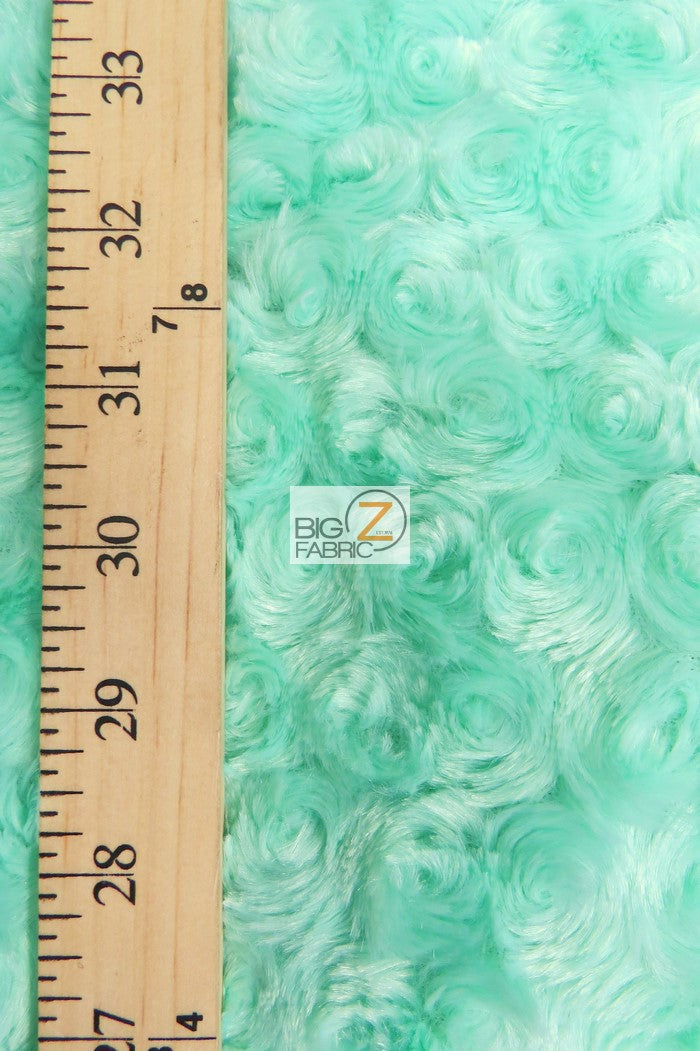 Teddy Brown Minky Rose/Rosette Floral Baby Soft Fabric / Sold By The Yard - 0