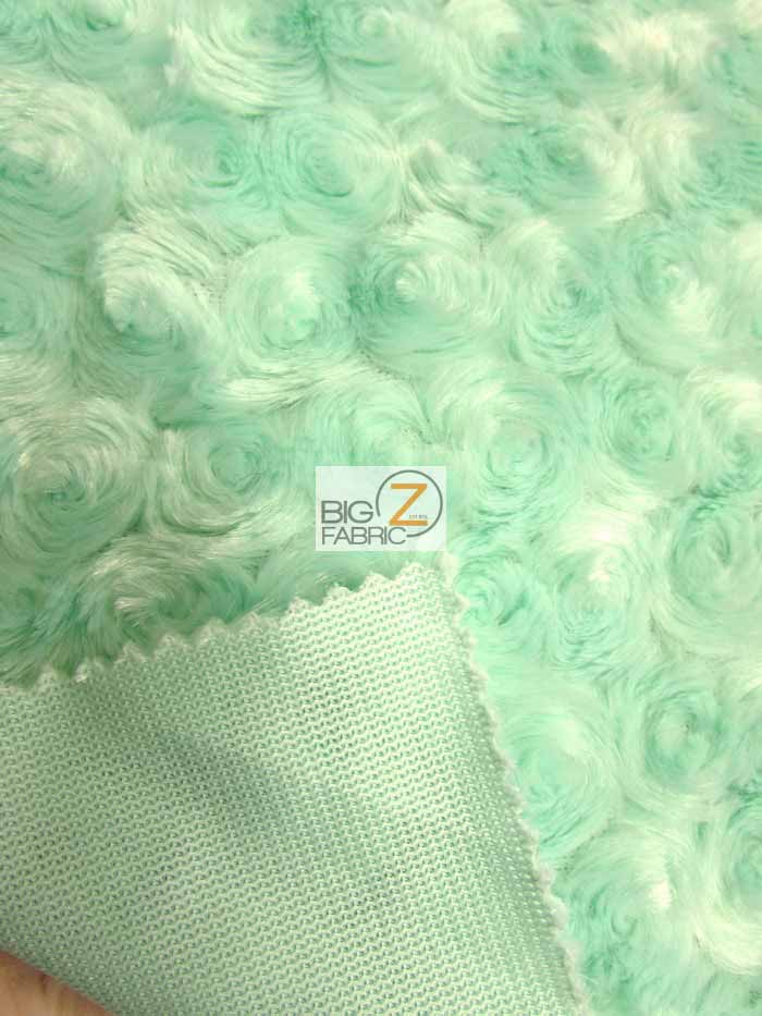 Classic White Minky Rose/Rosette Floral Baby Soft Fabric / Sold By The Yard