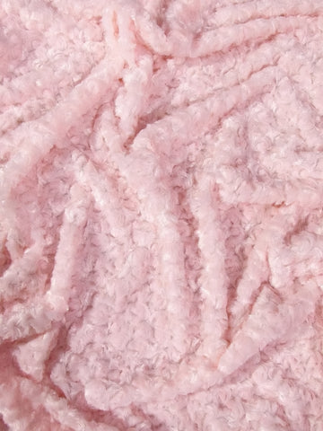 Baby Pink Minky Rose/Rosette Floral Baby Soft Fabric / Sold By The Yard