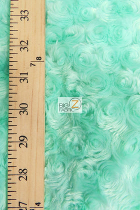 Baby Pink Minky Rose/Rosette Floral Baby Soft Fabric / Sold By The Yard - 0