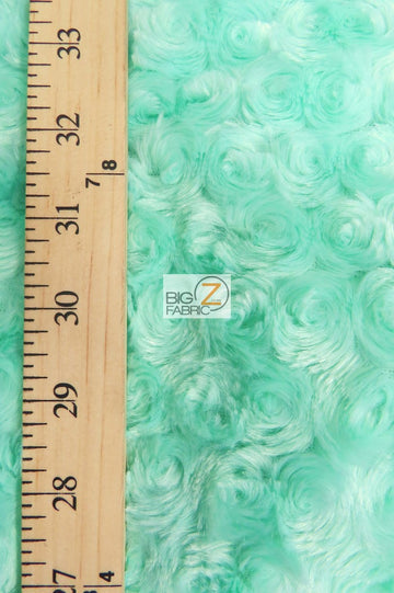 Baby Pink Minky Rose/Rosette Floral Baby Soft Fabric / Sold By The Yard - 0