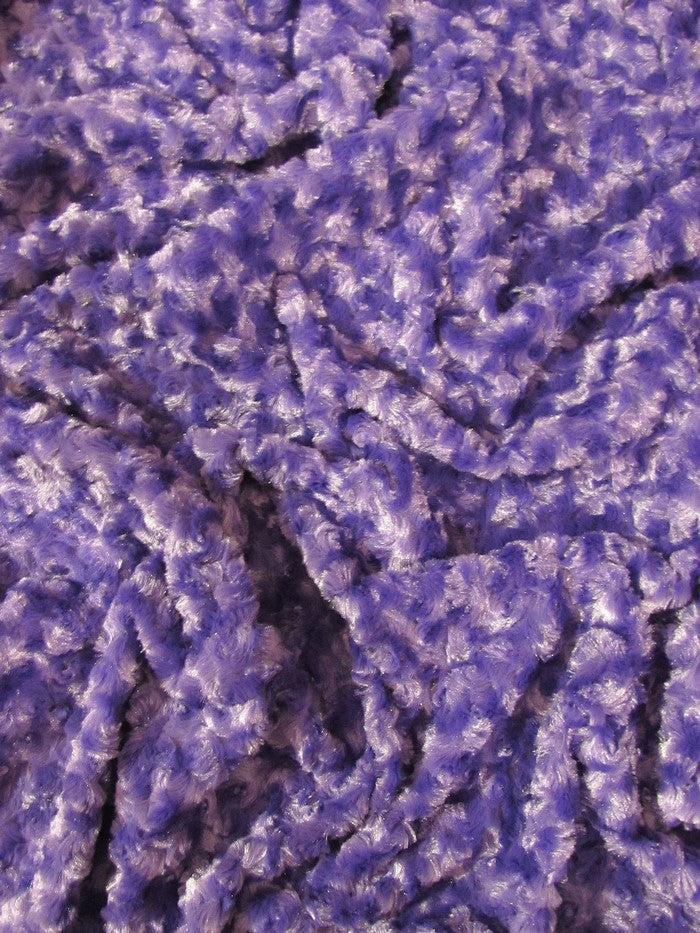 Purple Plush Minky Rose/Rosette Floral Baby Soft Fabric / Sold By The Yard