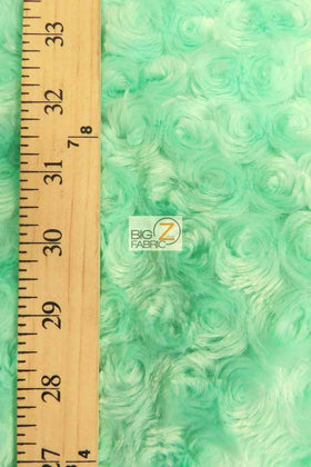Wolf Gray Minky Rose/Rosette Floral Baby Soft Fabric / Sold By The Yard - 0