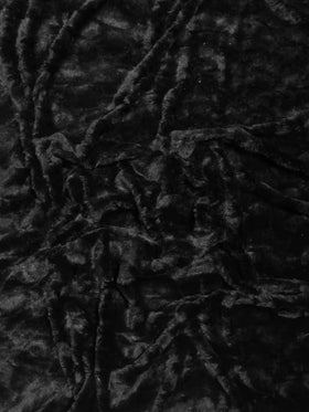 Black Rabbit Snuggle Minky Fabric / Sold By The Yard