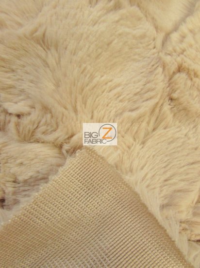 Mocha Rabbit Snuggle Minky Fabric / Sold By The Yard