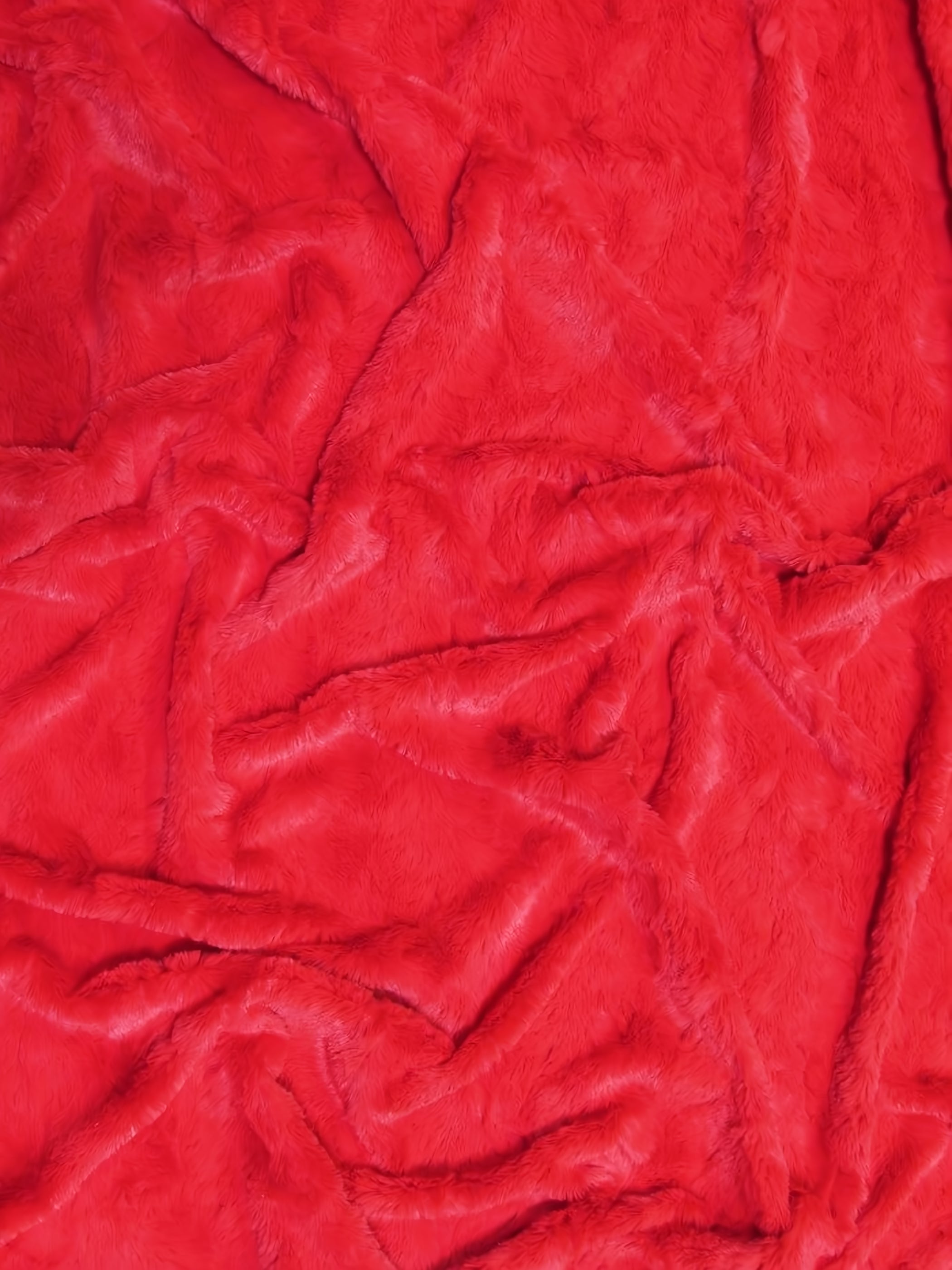 Red Rabbit Snuggle Minky Fabric by the Yard | Big Z Fabric