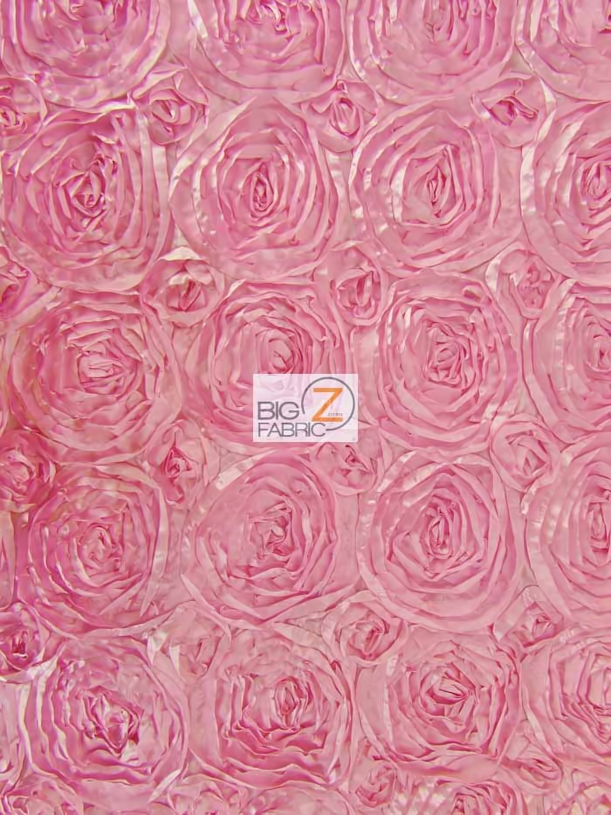 Rosette Style Taffeta Fabric / Pink / Sold By The Yard Closeout!!!