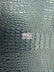 Vinyl Faux Fake Leather Pleather Embossed Shiny Amazon Crocodile Fabric / Charcoal / By The Roll - 30 Yards