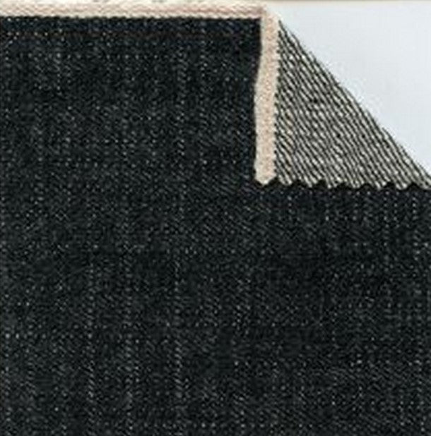 Japanese Selvedge Loomstate Denim Fabric / Black (Japan Yoshiwa)