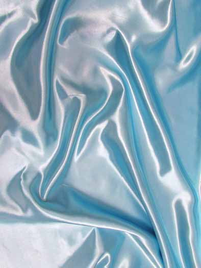 Solid Shiny Bridal Satin Fabric / Blue / Sold By The Yard