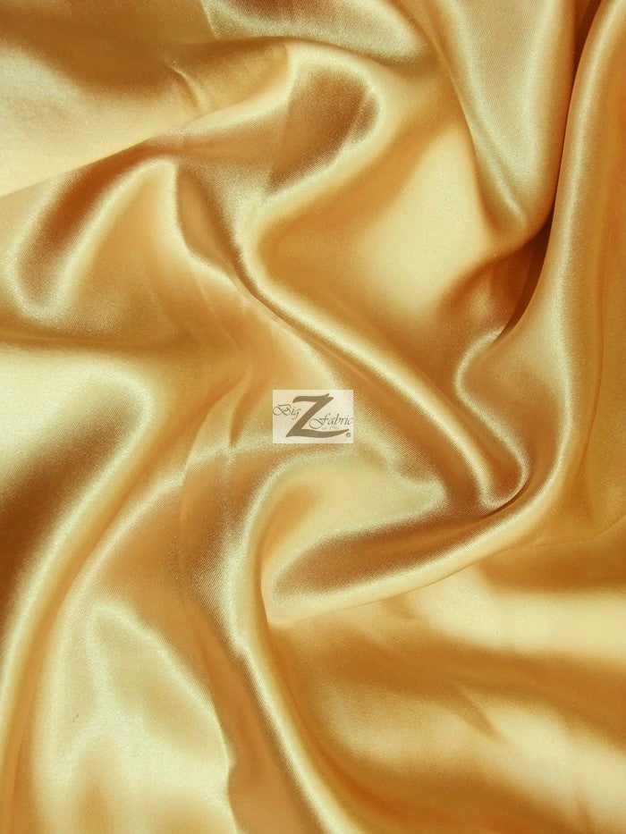 Solid Shiny Bridal Satin Fabric / Gold / Sold By The Yard