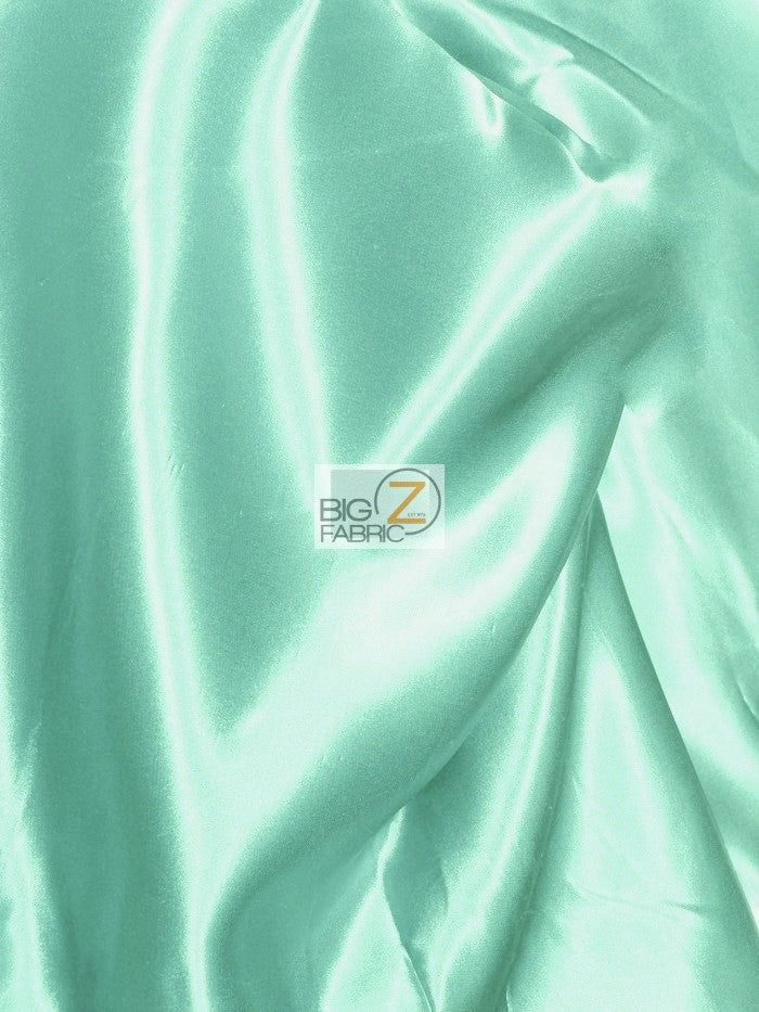 Solid Shiny Bridal Satin Fabric / Mint / Sold By The Yard