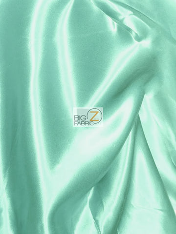 Buy mint Solid Shiny Bridal Satin Fabric / Sold By The Yard