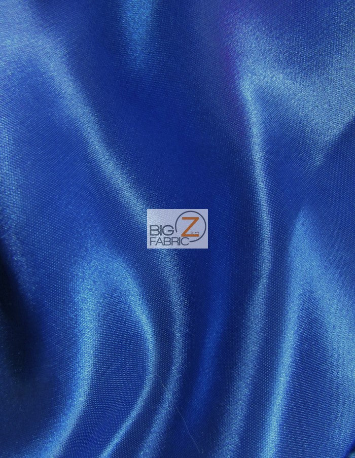 Solid Shiny Bridal Satin Fabric / Royal Blue / Sold By The Yard