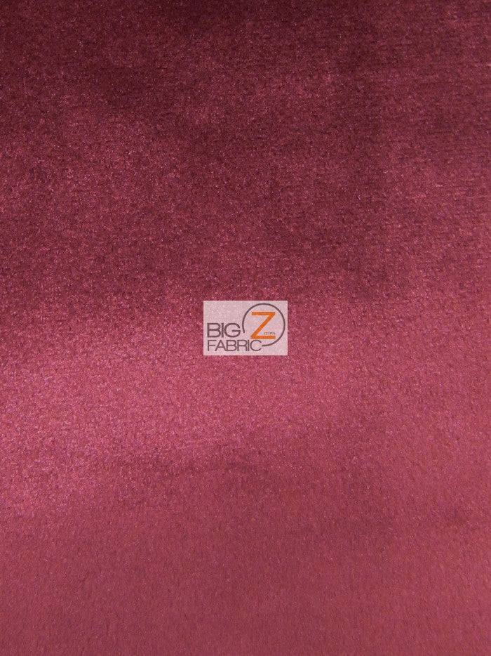 Solid Butter Velvet Drapery Upholstery Fabric / Burgundy / Sold By The Yard