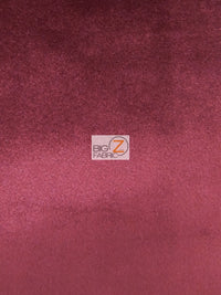 Solid Butter Velvet Drapery Upholstery Fabric / Burgundy / Sold By The Yard