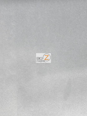 Solid Butter Velvet Drapery Upholstery Fabric / Silver / Sold By The Yard