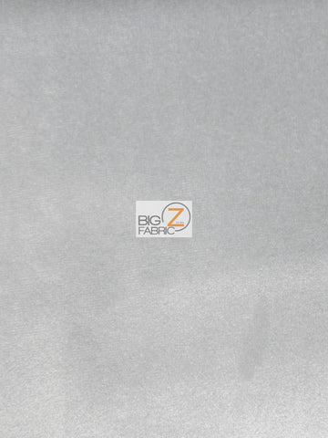 Solid Butter Velvet Drapery Upholstery Fabric / Silver / Sold By The Yard