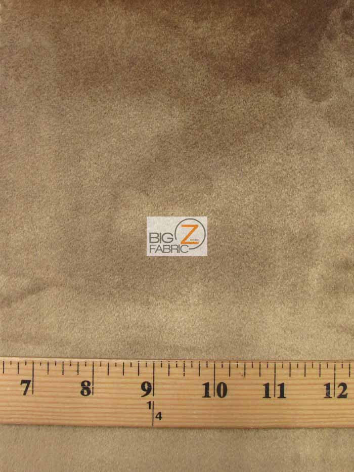 Solid Butter Velvet Drapery Upholstery Fabric / Taupe / Sold By The Yard - 0