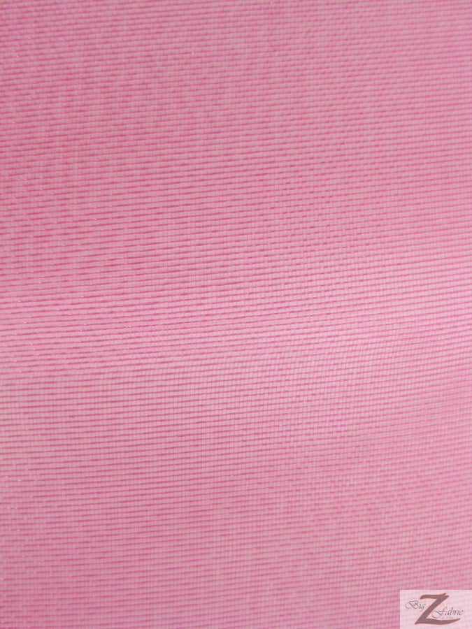 Solid Crystal Organza Fabric - 50 Yard Bolt - Bubble Gum