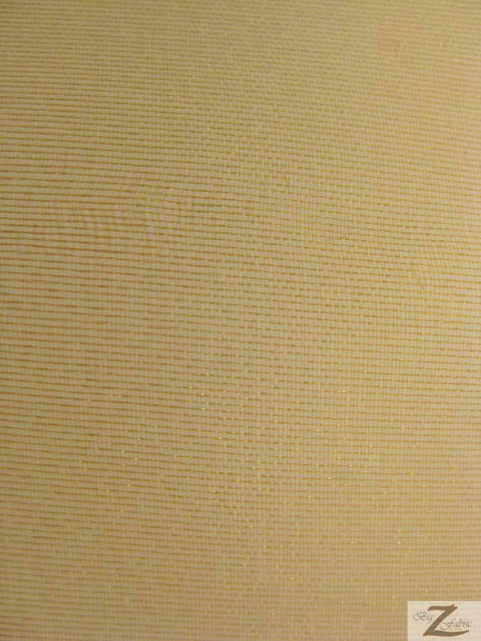 Solid Crystal Organza Fabric - 50 Yard Bolt - Dark Gold