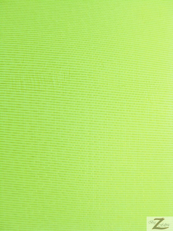 Solid Crystal Organza Fabric - 50 Yard Bolt - Lime