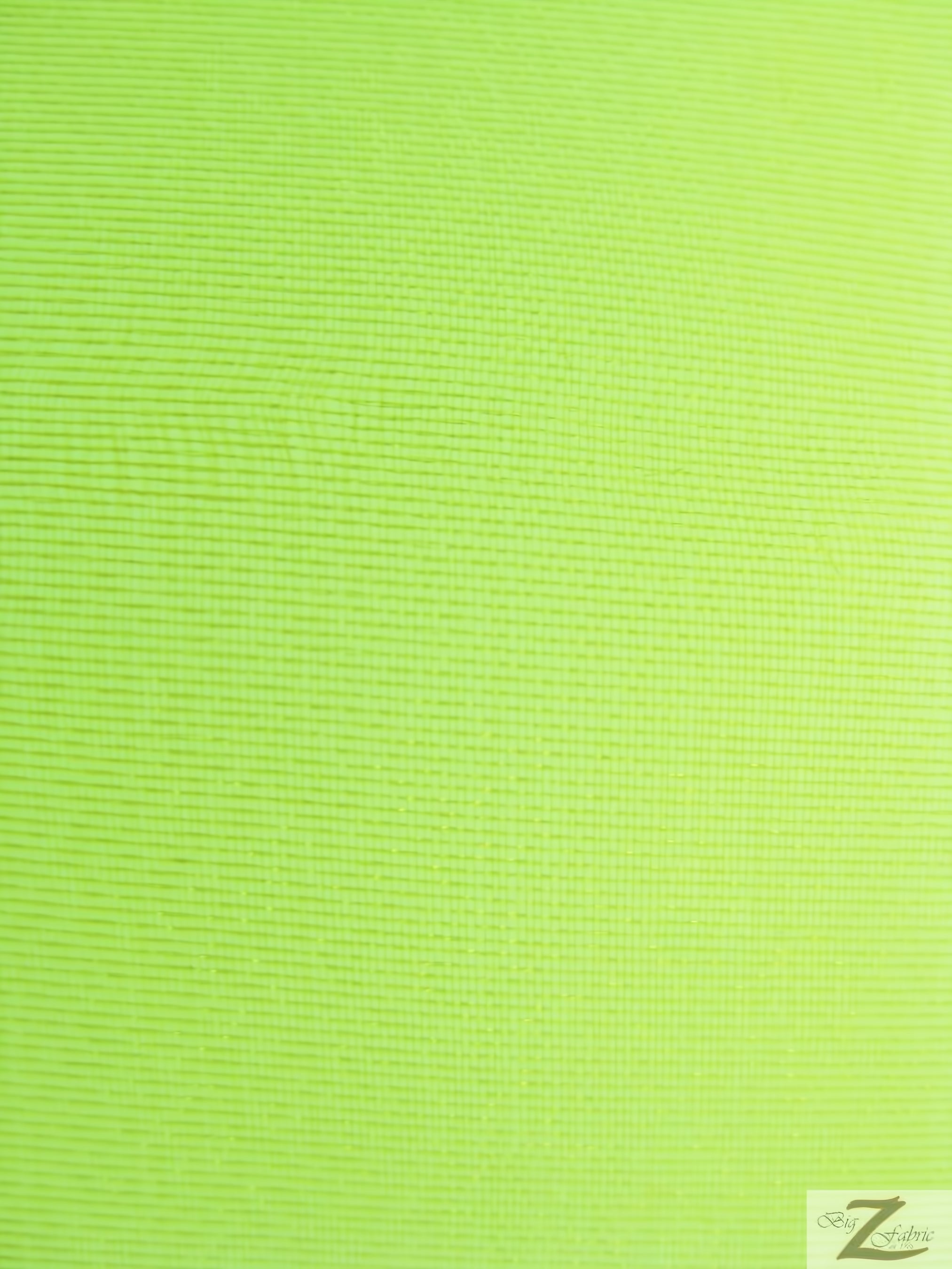 Solid Crystal Organza Fabric - 50 Yard Bolt - Lime