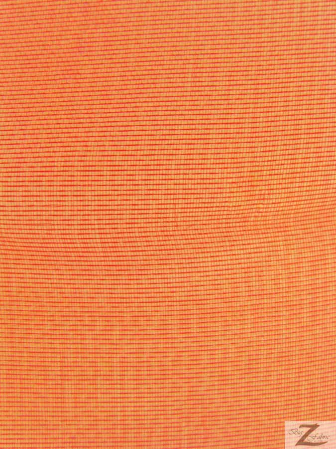 Solid Crystal Organza Fabric - 50 Yard Bolt - Orange