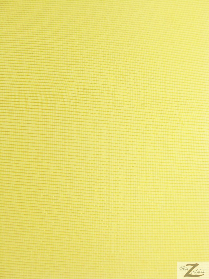 Solid Crystal Organza Fabric - 50 Yard Bolt - Yellow