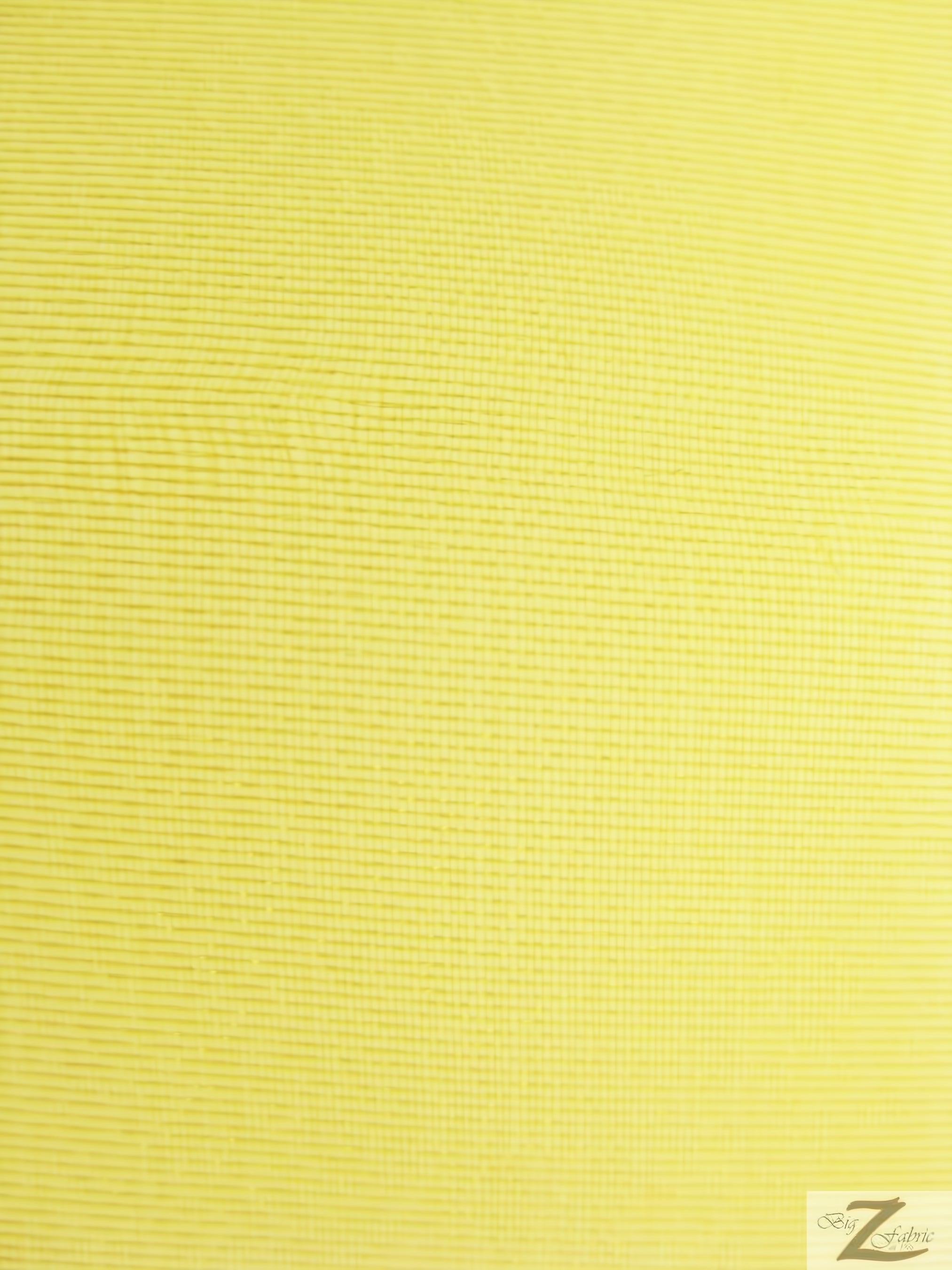 Solid Crystal Organza Fabric - 50 Yard Bolt - Yellow