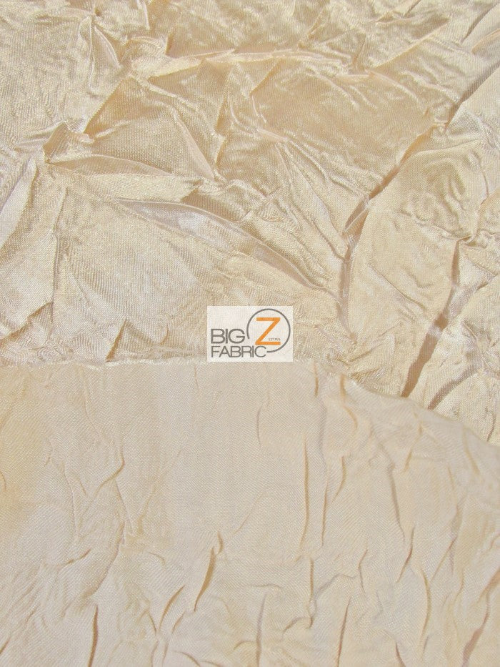 Crushed Satin Fabric / Champagne / Sold By The Yard