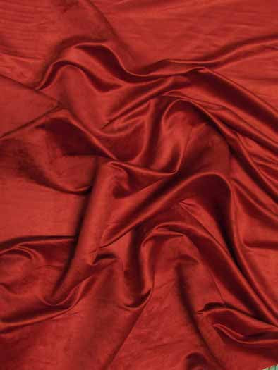 Microfiber Suede Upholstery Fabric / Cherry / Passion Suede Microsuede