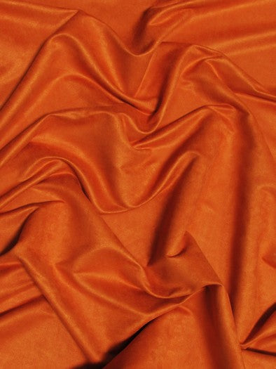 Microfiber Suede Upholstery Fabric / Burnt Orange / Passion Suede Microsuede