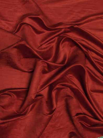 Microfiber Suede Upholstery Fabric / Cinnabar / Passion Suede Microsuede
