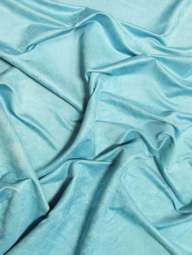 Microfiber Suede Upholstery Fabric / Aqua / Passion Suede Microsuede