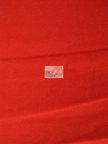 Solid Flannel Fabric / Red / Sold By The Yard