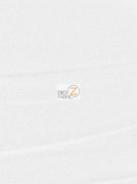 Solid Flannel Fabric / White / Sold By The Yard
